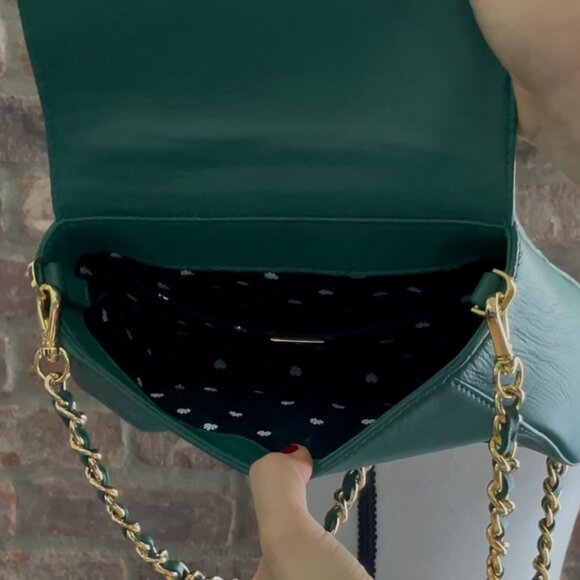 Lele Sadoughi Green chain strap crossbody bag - Picture 3 of 4